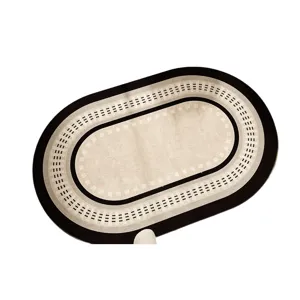 Alfombra de baño ovalada de tierra de diatomeas, felpudo antideslizante absorbente para el hogar.