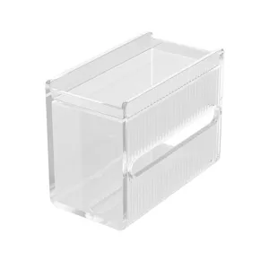Transparente Acryl Kosmetikbox moderner Kosmetik-Organizer wasserdichter Bad-Papierhalter
