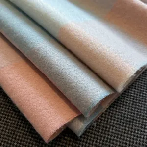 Cozy winter pastel plaid cashmere scarf, thick warm long shawl for women and men cozy daily wear