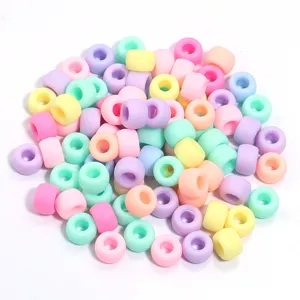Perles ton macaron en acrylique pour chaînes de téléphone et colliers DIY, accessoires.