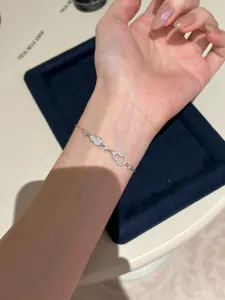 Pulsera De Doble Calabaza En Plata S925 Con Circonita Detalle De Joyeria Elegante