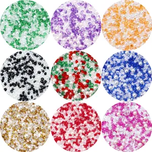 Gemengde kleurrijke hars diamanten en parels voor DIY epoxy hars vulstof sieraden maken.