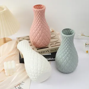 Vase decoratif moderne minimaliste nordique en plastique anti chute arrangement de fleurs