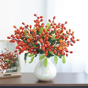Kunstmatige Olijf Fruit Bessen Takken Zijde Schuim Nep Planten Voor Thuis Bruiloft Feest Bloemenwand Fotografie Decoratie