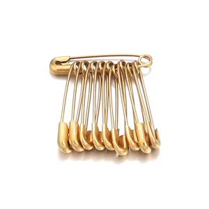 Set di spille da balia in acciaio inossidabile dorato, accessori per fai da te.