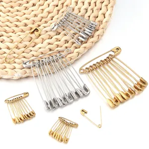 Assortimento di spille da balia in acciaio inossidabile, spille resistenti per fai da te e sartoria.