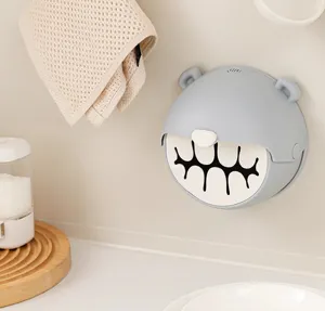 Wandmontierter Frischhaltefolie Aufbewahrungsbox kreatives Bär Design Küchenorganizer