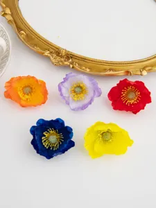 Kunstmatige klaproos bloemhoofdjes, kleurrijke stoffen bloemen voor DIY kleding bruiloft decor.