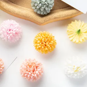 Artificial hydrangea flower heads silk chrysanthemum detail for DIY craft home wedding decor