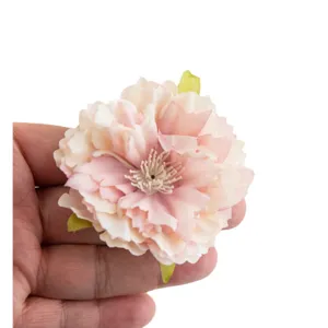 Artificial peony flower head silk flower for hair accessories DIY garland craft decoration