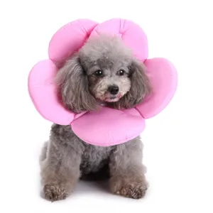 Cute flower pet recovery collar soft protective cone for cats dogs comfortable anti-lick pet supply