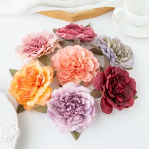 Têtes de fleurs de pivoine artificielles pour mariage, arrangements floraux en soie.