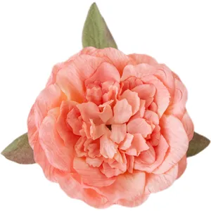 Tête de Fleur Artificielle Pivoine Rose Fausse Soie pour Mariage Décoration DIY Maison