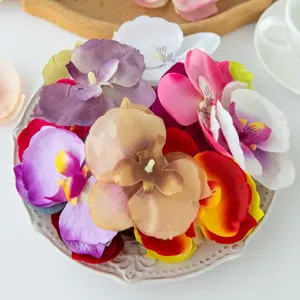 Colorful Artificial Phalaenopsis Orchid Flower Heads for DIY Crafts and Room Decor.
