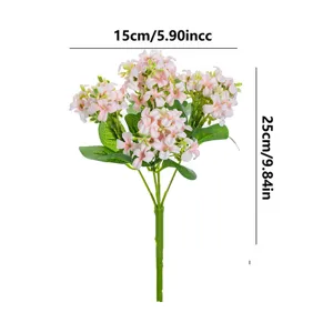 Bouquet di fiori artificiali giacinto rosa pianta finta decorazione matrimonio 25cm