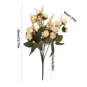 Kunstblumen Rosenstrauß künstliche Seidenrosen Heimtextilien Deko Vintage Blumenarrangement