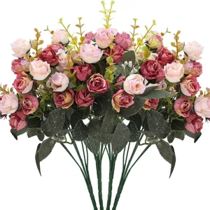 Künstlicher Kristall Rosenstrauß Seidenblume Heimdekoration Hochzeit Fotografie Requisiten Dekorative Künstliche Blumen