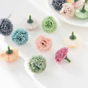 Artificial thousand-layer chrysanthemum flower heads DIY wedding garland hair clip accessories.