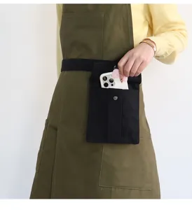 Grembiule borsa da cintura multifunzionale in tela con tasche multiple per uso quotidiano pratico