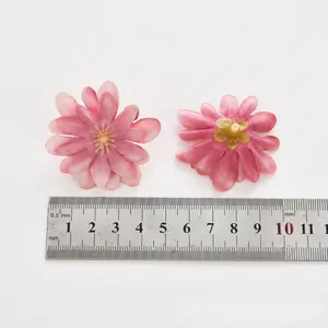 Teste di fiori artificiali rosa diy accessori per capelli materiale floreale visualizzazione