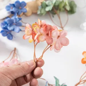 Künstliche Hortensie Stoff Blumen DIY Handwerk Material für Braut Haarkranz Heim Dekor.