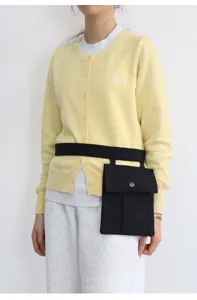 Marsupio utility da uomo e donna, borsello multifunzionale casual per cellulare nero.