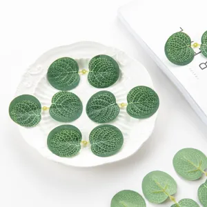 Foglie di eucalipto artificiali singole foglie di denaro piante verdi accessori fai da te.