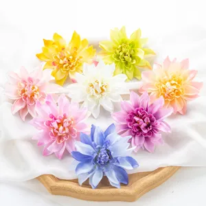 Künstliche 10cm Dahlien Blüten Seide künstliche Blumen für Heimdekoration DIY Handwerk