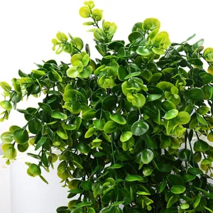 Artificial eucalyptus vine hanging plant fake green leaves for indoor outdoor wall home decor