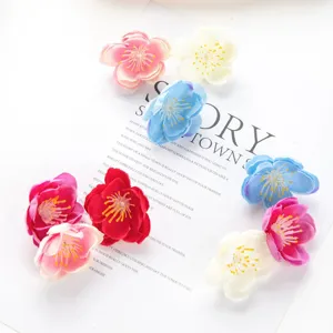Mini fleurs de prunier artificielles pour bricolage, accessoires de cheveux et guirlandes.