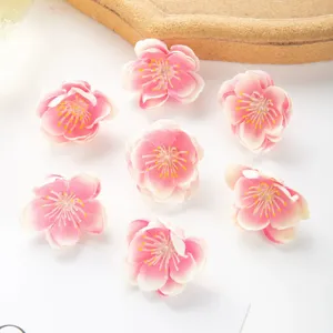 Mini fleurs de fleurs de prunier artificielles DIY artisanat guirlande décorative rose