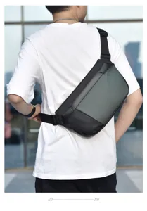 Herren Umhängetasche Brusttasche lässig leicht taktische Tasche stilvolle Farbblockdetails.