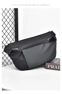 Stilvoller wasserdichter Herrentaschen Freizeitumhaengetasche Brusttasche fuer den Alltag