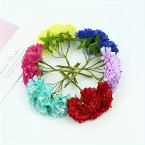 Bunte künstliche Nelken Blumensträuße für DIY Hochzeit Dekoration und Blumenarrangements.