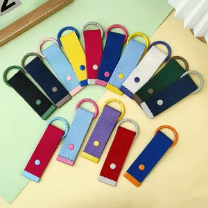 Bunte gewebte Schlüsselanhänger DIY Stoff Taschenanhänger mehrfarbiger Riemen Rucksack Anhänger