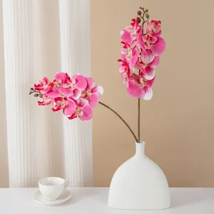 Fiore di orchidea phalaenopsis artificiale a 7 teste per tavolo da soggiorno e arredamento