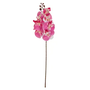 Stelo di orchidea phalaenopsis artificiale, fiore finto rosa decorativo per casa e matrimonio