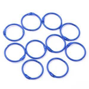Bunte Metall Buchringe blaue Loseblatt Ringe Schlüsselringe Basteln Zubehör Ersatzteile