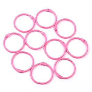 Rosa Metall Buchringe und Schlüsselringe, bunte lose Blätter Ringe für Taschen Zubehör Basteln.