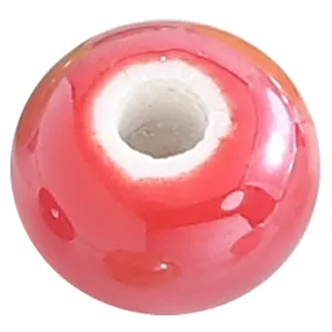 Cuenta de cerámica roja Jingdezhen accesorio joyería DIY espaciador para pulsera