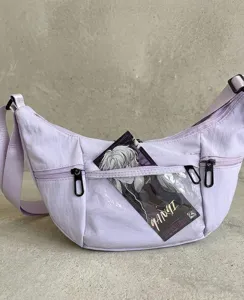 Bolso ita creciente lavanda con ventana transparente para accesorios personalizados
