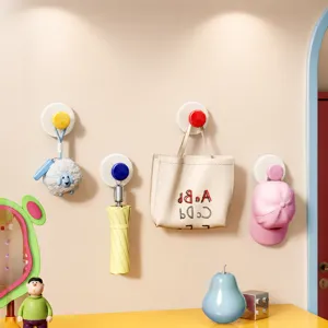 Dopamine kleurrijke wandmontage zuignap haak voor badkamer en keuken sterke opbergrek.
