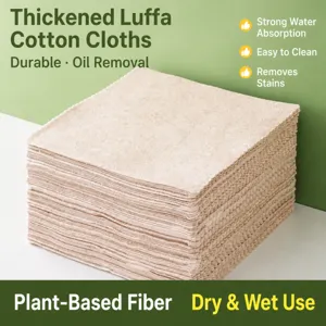 Loofah Dishwashing Rag Kitchen Cleaning Cloth Thickened Absorbent Oil-Free Household Dish Cloth Cleaning Towel