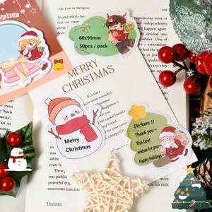 Süße weihnachtliche Haftnotizen Set mit niedlichen Feiertag Cartoon Motiven für den Alltag.
