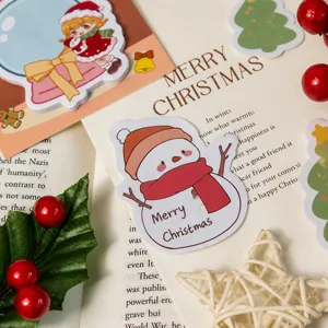 Weihnachten geformte Haftnotizen süße Notizblöcke Feiertag Schreibwaren Detail 30 Blatt
