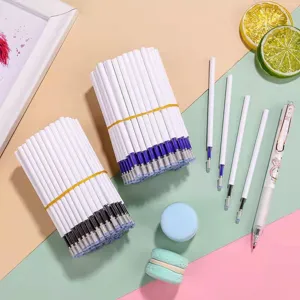 Set van uitwisbare gelpen navullingen met 0.5mm kogelpunt, gladde blauwe en zwarte inkt.