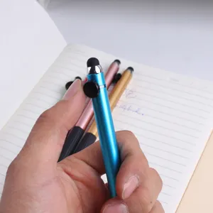 Kapazitiver Eingabestift Detailansicht, Metall Touchscreen Stift für Büro und Alltag.