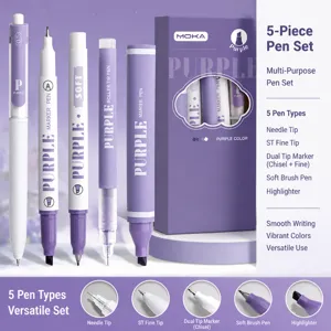 Ins Aesthetic Colored Planner Pen Set Retractable Gel Pen Highlighting Outline Pen Student Stationery
