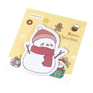Weihnachten Schneemann Haftnotizen mit süßer Rückseitenkarte, kreatives Briefpapier Geschenk.