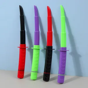 Creative Samurai Sword Gel Pen Novelty Carrot Knife Design Black Ink Pen Plastic Writing Stationery Pen For Students